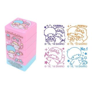Sanrio Little Twin Stars Stationery Perfect Pvc Rubber 4 - In - 1 Stamper Stamp