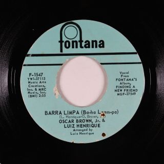 Latin Soul Jazz 45 - Oscar Brown,  Jr.  & Luiz Henrique - Barra Limpa - Fontana