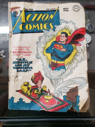 Superman Action Comic No.  102 1946.  Rare L@@k.