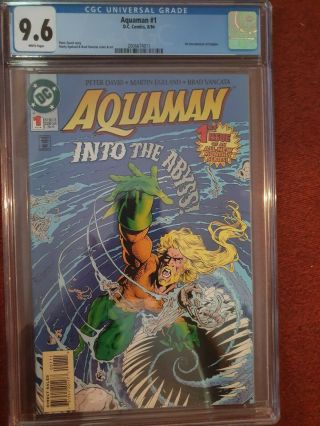 Aquaman 1 Cgc 9.  6 Into The Abyss Dc Comics