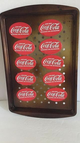 Coca - Cola Coke 6 Magnets Metal Oval Sign Design