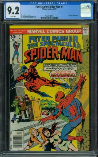 Spectacular Spider - Man 1 Cgc 9.  2 - White Pages