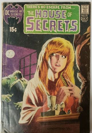 House Of Secrets 92 1st Appearance Of Swamp Thing Dc Comics 1971