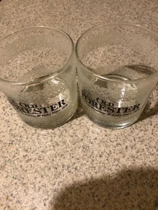 2 Old Forester American Premium Whiskey Glass 3 3/8 "