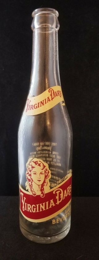 Vintage Soda Bottle: Virgina Dare Of Valley Park,  Mo.  10 Oz Vintage