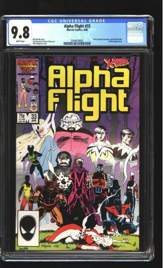 Alpha Flight 33 Cgc 9.  8 Nm/mint 1st Lady Deathstrike Mike Mignola Cover Marvel