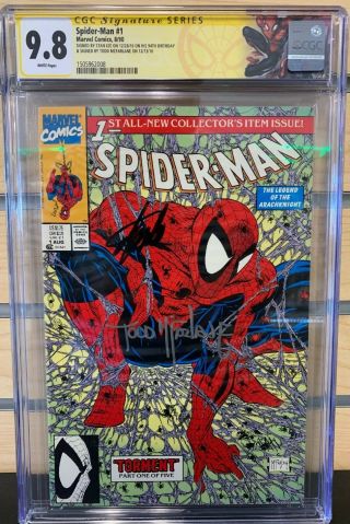 Marvel Comics Spider - Man 1 Cgc 9.  8 Signed Stan Lee & Todd Mcfarlane