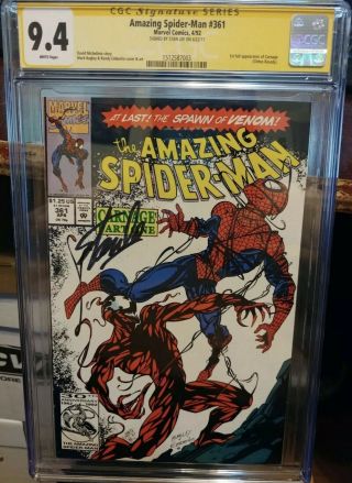 The Spider - Man 361 First App Carnage Signed Stan Lee