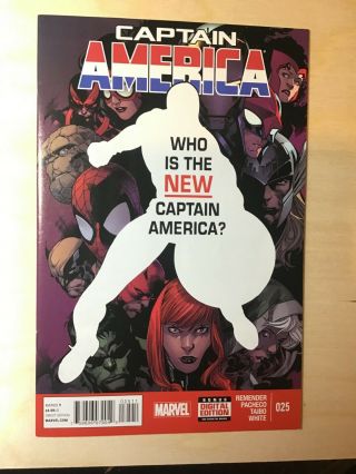 Captain America 25 Marvel Now Key Modern Sam As Cap Nm Gem