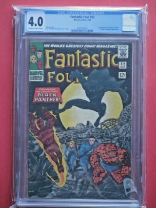 Fantastic Four 52 & 53 (CGC 4.  0 & 6.  5) - FIRST & SECOND App ' s Black Panther 2