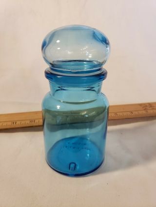 Vintage Belgian Apothecary Style Blown Bubble Glass Lid Jar