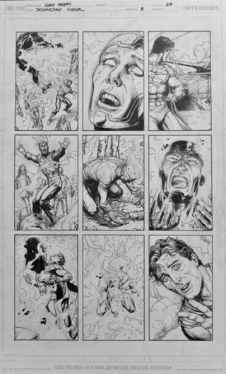 Gary Frank Doomsday Clock Comic Art 8 P26 Batman,  Watchmen,  Superman