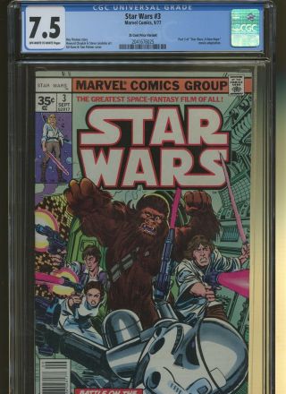 Star Wars 3 Cgc 7.  5 | Marvel 1977 | 35 Cent Price Variant.  Part 3 Of Adaptation.