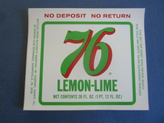 Of 50 Old Vintage - 76 Lemon Lime - Soda Labels - Skokie Ill.