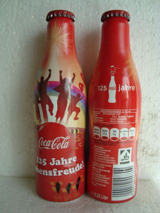 Rare Coca Cola “125 Year” Aluminium Bottle From Germany 2011