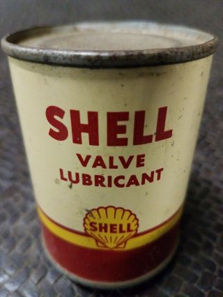 Vintage Shell Valve Lubricant Can Full Shell Oil Company York Usa