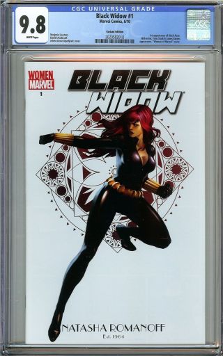 Black Widow 1 Cgc 9.  8 1st Black Rose Women Of Marvel Variant Scarlett Johansson