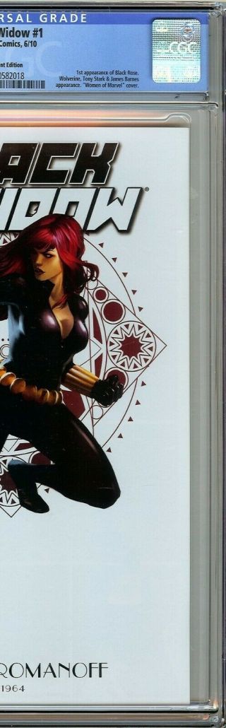 Black Widow 1 CGC 9.  8 1st Black Rose WOMEN OF MARVEL Variant Scarlett Johansson 7