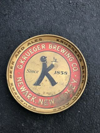 Kreugers Beer Tray Vintage 1930’s Baldy K.  Kreugers Beer