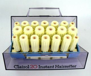 VTG CLAIROL 20 INSTANT HAIR SETTER Hot Rollers Curlers No Clips Box 2