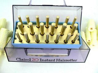VTG CLAIROL 20 INSTANT HAIR SETTER Hot Rollers Curlers No Clips Box 3