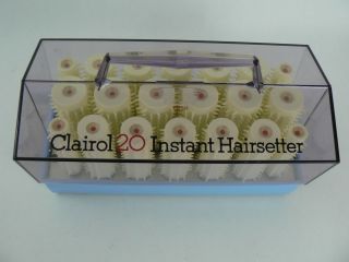 VTG CLAIROL 20 INSTANT HAIR SETTER Hot Rollers Curlers No Clips Box 5