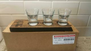 Mount Gay Barbados Rum Flight Kit Tray W/ 3 Shot Glasses - Brand