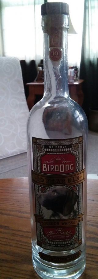 000 Bird Dog 10 Year Bourbon Whiskey Bottle Empty Cork Stopper Very Small Batch