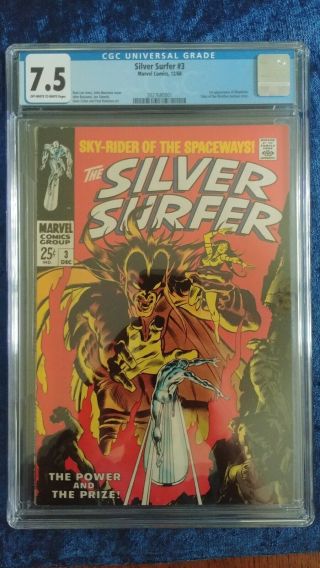 Silver Surfer 3 Cgc 7.  5 First Appearance Mephisto Future Mcu? 1968