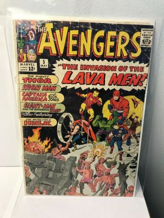 The Avengers 5 The Invasion Of The Lava Men Cover Only
