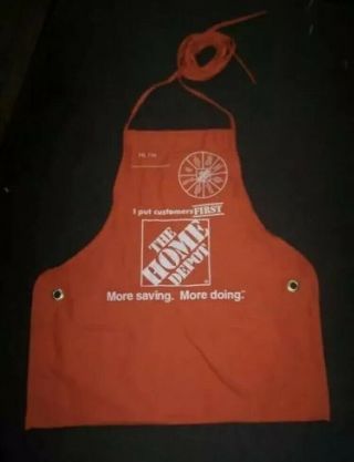Adult Home Depot Full Apron With Pockets Never Worn Large/extra Large