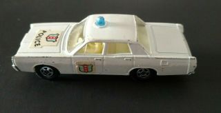Htf Vtg 1970 Lesney Matchbox 55d Mercury Police Car Blue Light Superfast Wheels