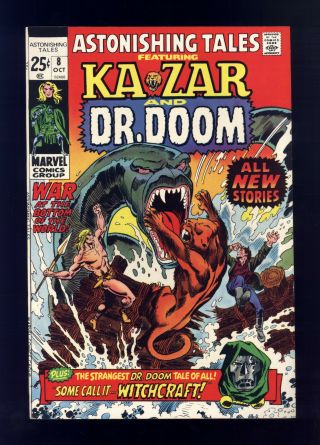 Astonishing Tales 8 Vfnm Giant,  Trimpe,  Colan,  Ka - Zar & Zabu,  Doctor Doom