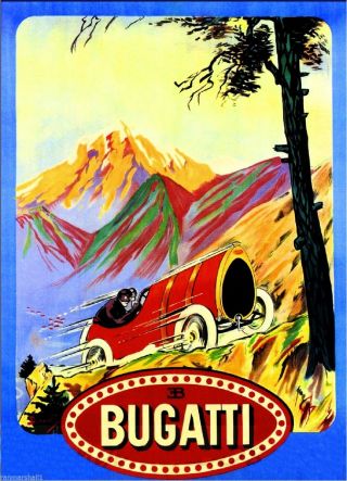 1912 Bugatti France Automobile Car Racing Vintage Advertisement Art Poster Print