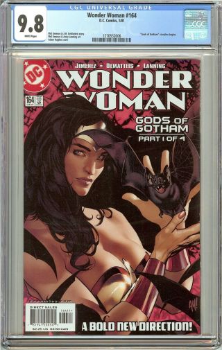 Wonder Woman 164 Cgc 9.  8 White Pages 1270552006 Adam Hughes Cover