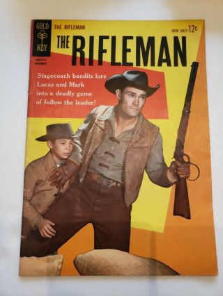 Rifleman (dell/gold Key) 17 Silver Age Comic Book 1963 Chuck Connors Tv Western