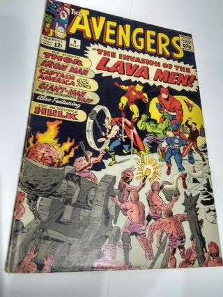 Avengers 5 (1964) Fine Grade Looking Book W Off - White Pgs