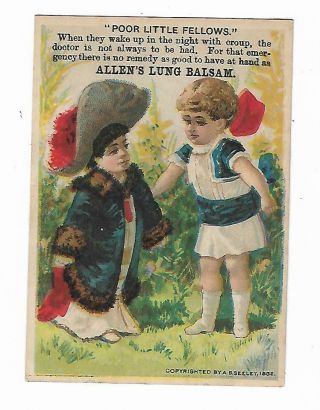 1882 Quack Medicine Trade Card Allen 