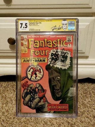 Fantastic Four 16 - Cgc 7.  5 Fn - Signed By Stan Lee Ss 1st Antman Crossover