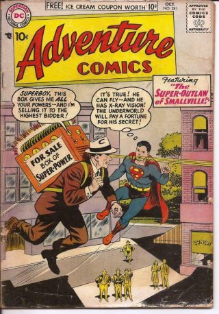Dc Adventure Comics 241 Superboy - Outlaw Of Smallville Green Arrow Aquaman