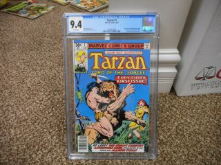 Tarzan 1 Cgc 9.  4 Marvel 1977 Lord Of The Jungle Nm White Pg Burroughs Movie