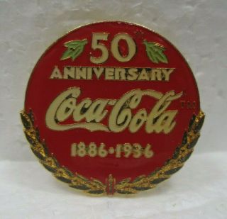 Coca Cola 50th Anniversary Lapel,  Hat,  Shirt,  Jacket Pin