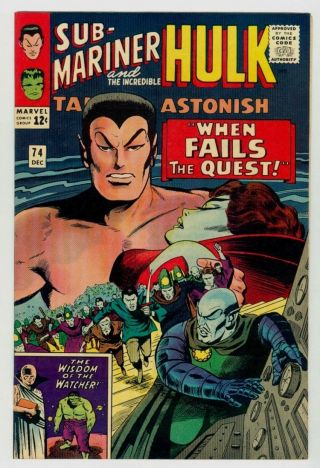 Tales To Astonish 74 Nm,  9.  6 Unrestored 1965 Marvel Hulk & Sub - Mariner
