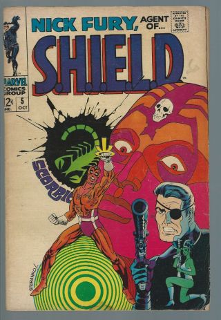 Nick Fury Agent Of Shield 5 6 8 Others Jim Steranko Supremus Scorpio Val Pickman