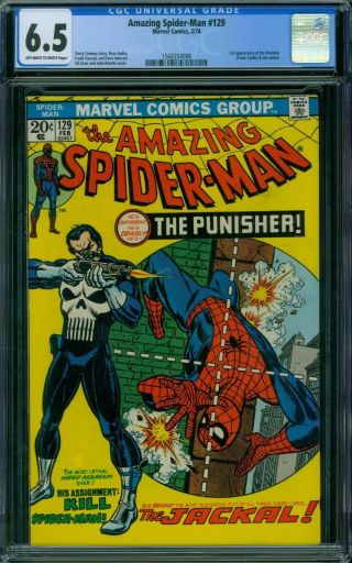 Spider - Man 129 Cgc 6.  5 - Ow/w Pages - - 1st Punisher