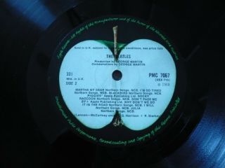 The Beatles White Album 1968 1st UK Mono Press number 0066639.  Top loader. 6