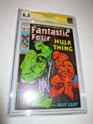 Fantastic Four 112 Cgc 6.  5 White Pages Ss Stan Lee And Joe Sinnott Signed