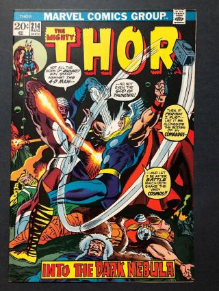 Thor 214 (aug 1973,  Marvel) Featuring Mercurio The 4 - D Man Classic Series