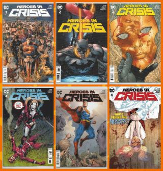 Heroes In Crisis 1 2 3 4 5 6 Batman Superman Flash Harley 1st Print 2018 Nm - Nm