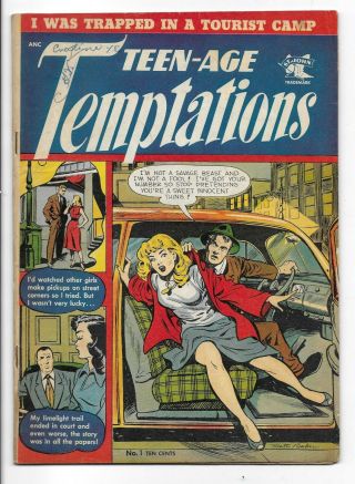 Teen - Age Temptations 1 1952 - Baker Cover And Art Gga